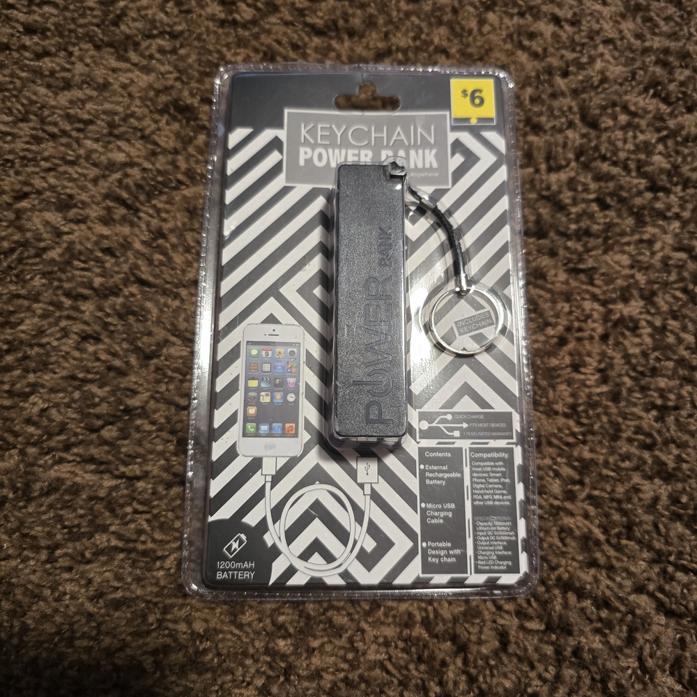 Power Bank Keychain - Black